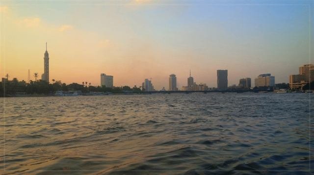 Felucca sailing trip on the Nile at sunset